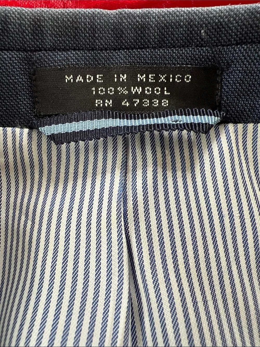Tommy Hilfiger Blue Wool Two-Piece Suit Men's Approx 42R 34x29.5 Business Formal